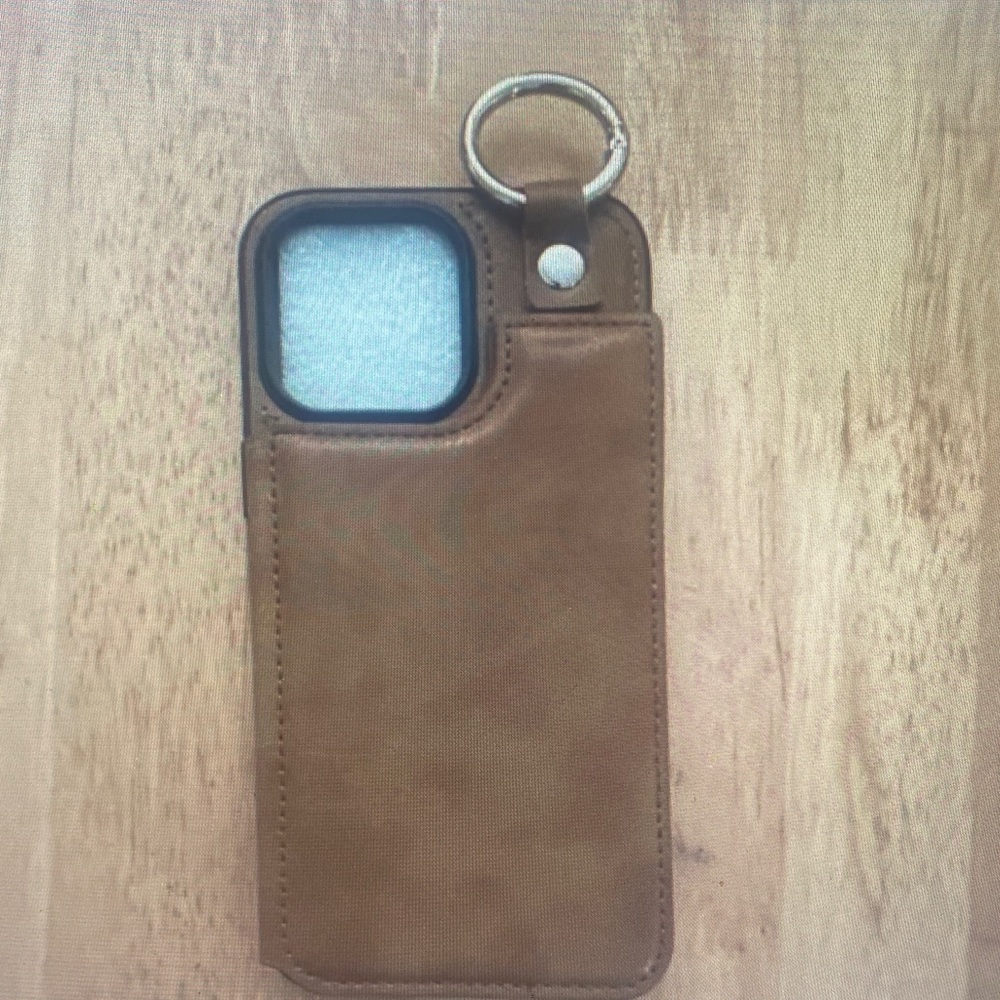Brown Leather Phone Case with Ring Holder IPhone 14 Pro Max